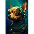 CANVAS PRINT BLUE-GOLD DOG - PICTURES LORDS OF THE ANIMAL KINGDOM - PICTURES