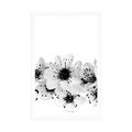 POSTER CHERRY BLOSSOMS IN BLACK AND WHITE - BLACK AND WHITE - POSTERS