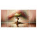 5-DELNA SLIKA DREVO ŽIVLJENJA Z ODSEVOM - SLIKE DREVESA ŽIVLJENJA - SLIKE