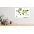 DECORATIVE PINBOARD MAP WITH ANIMALS - PICTURES ON CORK - PICTURES