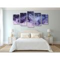 IMPRESSION SUR TOILE EN 5 PARTIES ABSTRACTION DU CIEL NOCTURNE - IMPRESSIONS ABSTRAITES SUR TOILE - IMPRESSION SUR TOILE