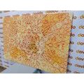 WANDBILD GOLDENES ETHNISCHES MANDALA - BILDER MIT FENG SHUI-MOTIVEN - BILDER