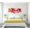 IMPRESSION SUR TOILE EN 5 PARTIES ORIGINALE NATURE MORTE FLORALE - IMPRESSIONS SUR TOILE FLEURS - IMPRESSION SUR TOILE