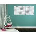 5-PIECE CANVAS PRINT WHITE LUXURY - ABSTRACT PICTURES{% if product.category.pathNames[0] != product.category.name %} - PICTURES{% endif %}