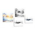 CANVAS PRINT SET IN AN INTERESTING COMBINATION OF OIL PAINTINGS - SET OF PICTURES - PICTURES