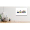 CANVAS PRINT TRAIN WITH ANIMALS - CHILDRENS PICTURES - PICTURES