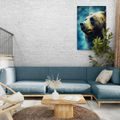 CANVAS PRINT BLUE-GOLD BEAR - PICTURES LORDS OF THE ANIMAL KINGDOM - PICTURES