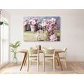 WANDBILD ROMANTISCHE ROSA NELKE MIT VINTAGE-TOUCH - VINTAGE- UND RETRO-BILDER - BILDER