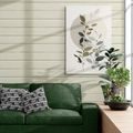 CANVAS PRINT MINIMALIST PLANTS IN BOHO STYLE - PICTURES OF TREES AND LEAVES - PICTURES