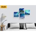 CANVAS PRINT SET BEAUTY OF THE NORTHERN LIGHTS - SET OF PICTURES - PICTURES