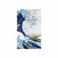 AFFICHE AVEC MONTURE REPRODUCTION DE LA GRANDE VAGUE AU LARGE DE KANAGAWA - KATSUSHIKA HOKUSAI - NATURE - AFFICHES