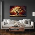 WANDBILD LEUCHTENDER LEBENSBAUM IM HERBST - BILDER BÄUME DES LEBENS - BILDER