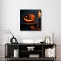 WANDBILD HALLOWEEN-KÜRBIS IM HALBDUNKEL - HALLOWEEN- UND HORROR-BILDER - BILDER