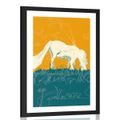 POSTER WITH MOUNT HORSE ON THE MEADOW - MOTIFS FROM OUR WORKSHOP - POSTERS