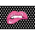 TAPETE ROSA LIPPEN ALS POP-ART - POP-ART-TAPETEN - TAPETEN