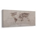 OBRAZ NA KORKU MAPA SVĚTA V ŠEDÉ - PICTURES ON CORK - PICTURES