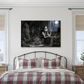 QUADRO SU TELA – RAGAZZA GOTICA CON FARFALLA - QUADRI HALLOWEEN E HORROR - STAMPE E QUADRI