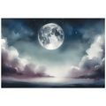 FOTOTAPETA NOČNÍ OBLOHA S MĚSÍCEM A MRAKY - TAPETY VESMÍR A HVĚZDY - TAPETY