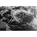 CANVAS PRINT ILLUSTRATION OF A DOG IN BLACK AND WHITE - BLACK AND WHITE PICTURES - PICTURES