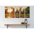 5-PIECE CANVAS PRINT BUDDHA STATUE IN A THAI PARK - PICTURES FENG SHUI - PICTURES