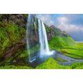 SELF ADHESIVE WALL MURAL MAJESTIC WATERFALL IN ICELAND - SELF-ADHESIVE WALLPAPERS - WALLPAPERS