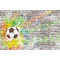 SELF ADHESIVE WALLPAPER VICTORY BALL ON A BRICK WALL - SELF-ADHESIVE WALLPAPERS - WALLPAPERS