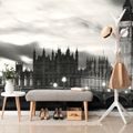 SELF ADHESIVE WALL MURAL BLACK AND WHITE LONDON BIG BEN AT NIGHT - SELF-ADHESIVE WALLPAPERS - WALLPAPERS