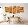 5-PIECE CANVAS PRINT ABSTRACTION IN THE STYLE OF G. KLIMT - ABSTRACT PICTURES - PICTURES