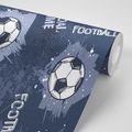 CARTA DA PARATI – PALLONE DA CALCIO IN VIOLA - CARTA DA PARATI BAMBINI - CARTA DA PARATI