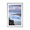 AFFICHE AVEC MONTURE LES CASCADES ISLANDAISES - NATURE - AFFICHES