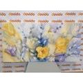 WANDBILD GELBE AQUARELLTULPEN - BILDER BLUMEN - BILDER