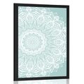 IMPRESSION SUR TOILE MANDALA DE L'HARMONIE SUR FOND BLEU - FENG SHUI - AFFICHES