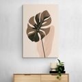 WANDBILD ABSTRAKTE BOTANISCHE FORMEN MONSTERA - WANDBILDER ABSTRAKTE FORMEN - BILDER