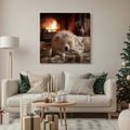 VÁNOČNÍ OBRAZ ÚTULNÁ ZIMNÍ ATMOSFÉRA - VÁNOČNÍ A ZIMNÍ OBRAZY - OBRAZY