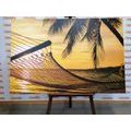 CANVAS PRINT HAMMOCK ON THE BEACH - PICTURES OF NATURE AND LANDSCAPE{% if product.category.pathNames[0] != product.category.name %} - PICTURES{% endif %}