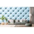 WALLPAPER BLUE LEATHER ELEGANCE - WALLPAPERS WITH IMITATION OF LEATHER - WALLPAPERS