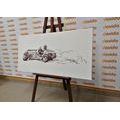 CANVAS PRINT RETRO RACING CAR - VINTAGE AND RETRO PICTURES - PICTURES