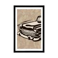 POSTER MIT PASSEPARTOUT OLDTIMER - VINTAGE UND RETRO - POSTER