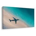 WANDBILD STRAND UND FLUGZEUGSCHATTEN - BILDER MEER UND STRAND - BILDER