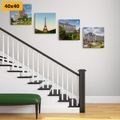 CANVAS PRINT SET MOST AMAZING MONUMENTS OF THE WORLD - SET OF PICTURES - PICTURES