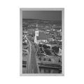 POSTER VIEW OF BRATISLAVA AT NIGHT IN BLACK AND WHITE - BLACK AND WHITE - POSTERS
