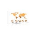 CANVAS PRINT GLOBES WITH A WORLD MAP - PICTURES OF MAPS - PICTURES