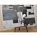 CANVAS PRINT ABSTRACTION IN BLACK AND WHITE - BLACK AND WHITE PICTURES - PICTURES