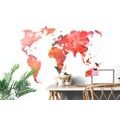 WALLPAPER CONTINENTS IN RED COLOR - WALLPAPERS MAPS - WALLPAPERS