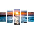 5-PIECE CANVAS PRINT ROMANTIC SUNSET - PICTURES OF NATURE AND LANDSCAPE - PICTURES