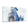 CANVAS PRINT POLAR BEARS - PICTURES OF ANIMALS - PICTURES