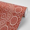 WALLPAPER FINE ETHNIC MANDALA IN BURGUNDY DESIGN - WALLPAPERS FENG SHUI - WALLPAPERS