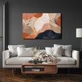 WANDBILD ELEGANTE ABSTRAKTION MIT BLÄTTERN - WANDBILDER ABSTRAKTE FORMEN - BILDER