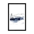 POSTER MIT PASSEPARTOUT YACHT AUF DEM MEER - NATUR - POSTER