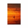 POSTER LONELY BOAT ON THE OPEN SEA - NATURE - POSTERS